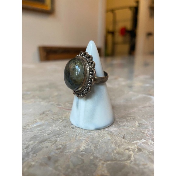 Multicolor Iridescent Sterling Silver Ring Size 5.5 - Picture 2 of 7